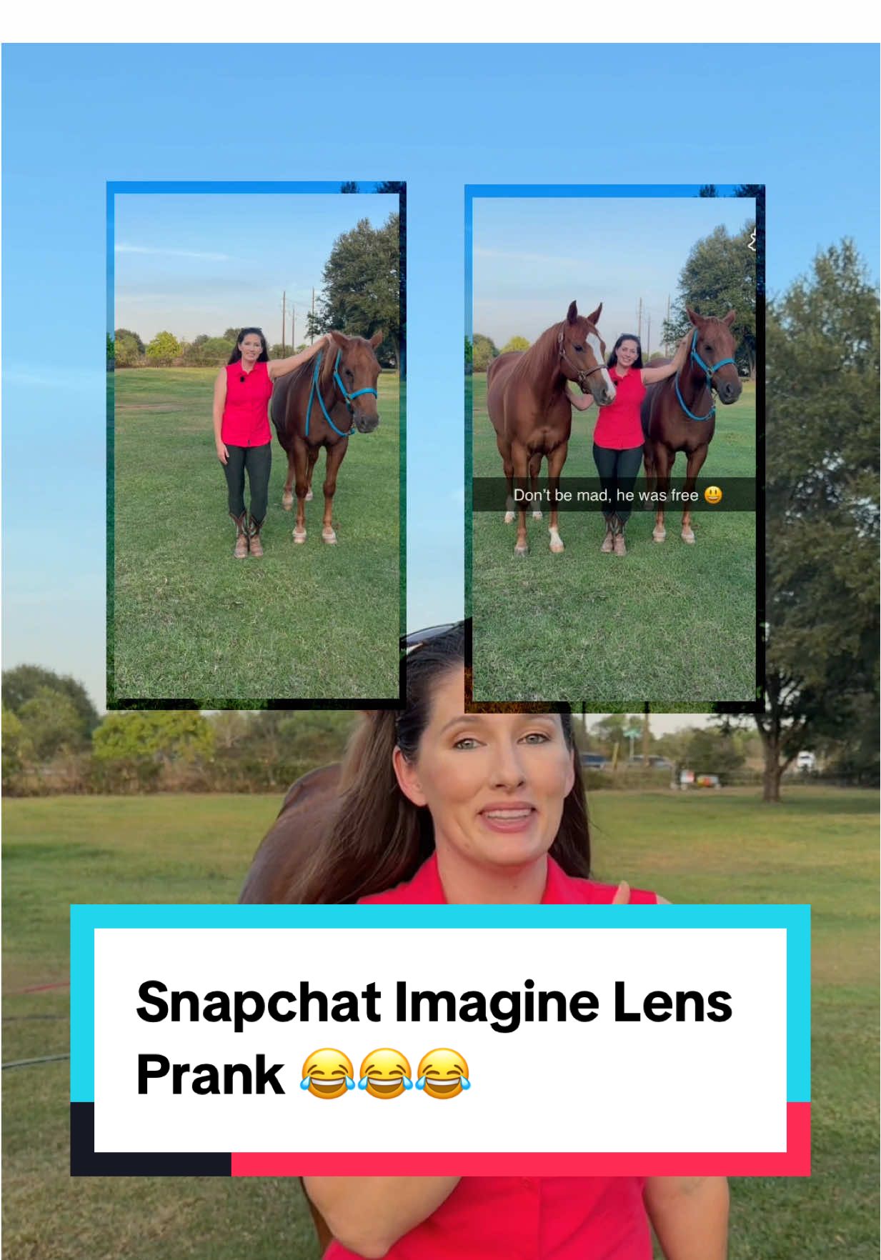Pranking my husband I got another horse 😂 Tag me in your reaction videos PLEASE @snapchat #SnapchatImagineAI