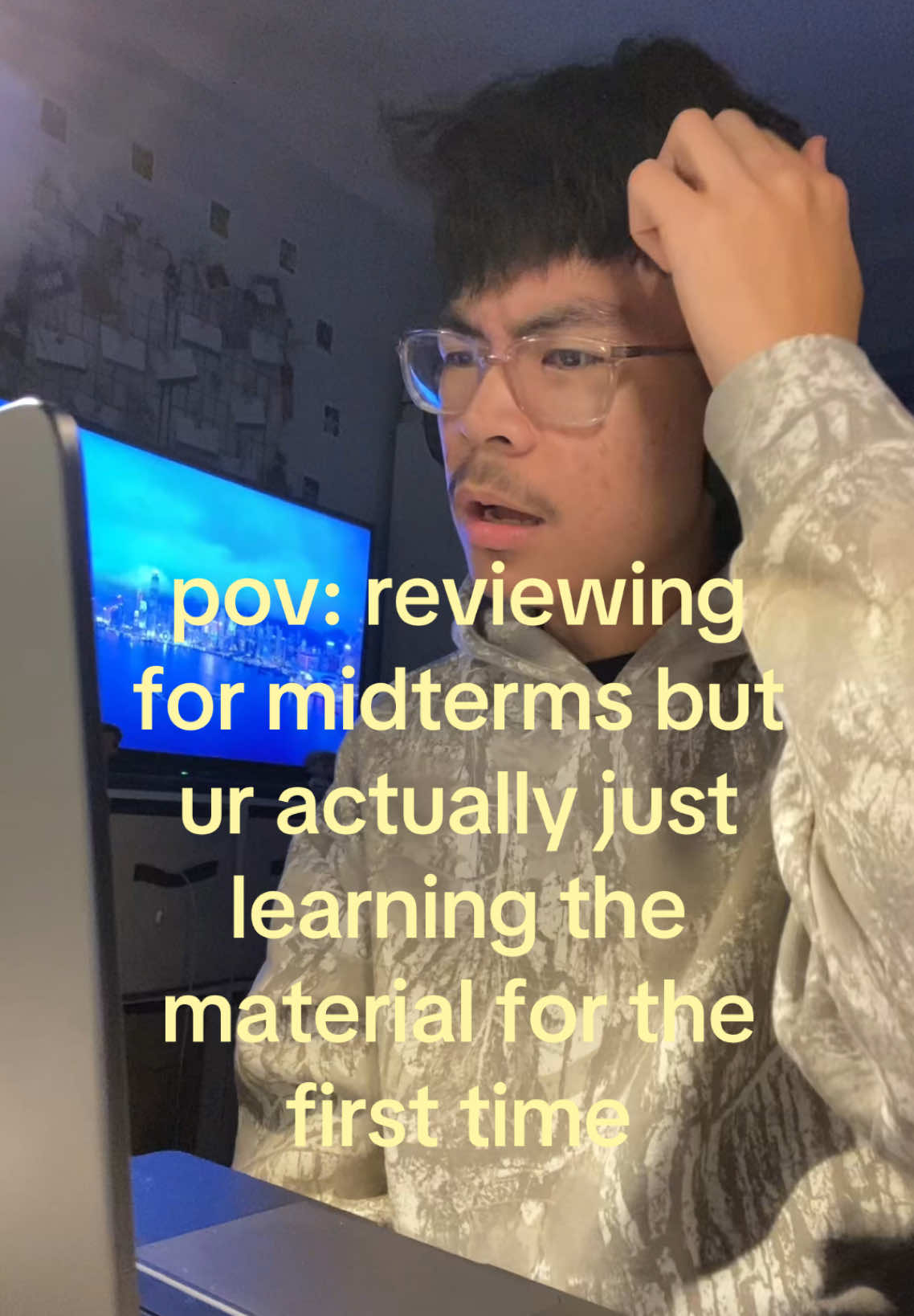 can you even call it reviewing when everything is new 😬 #pov #relatable #study #college #student