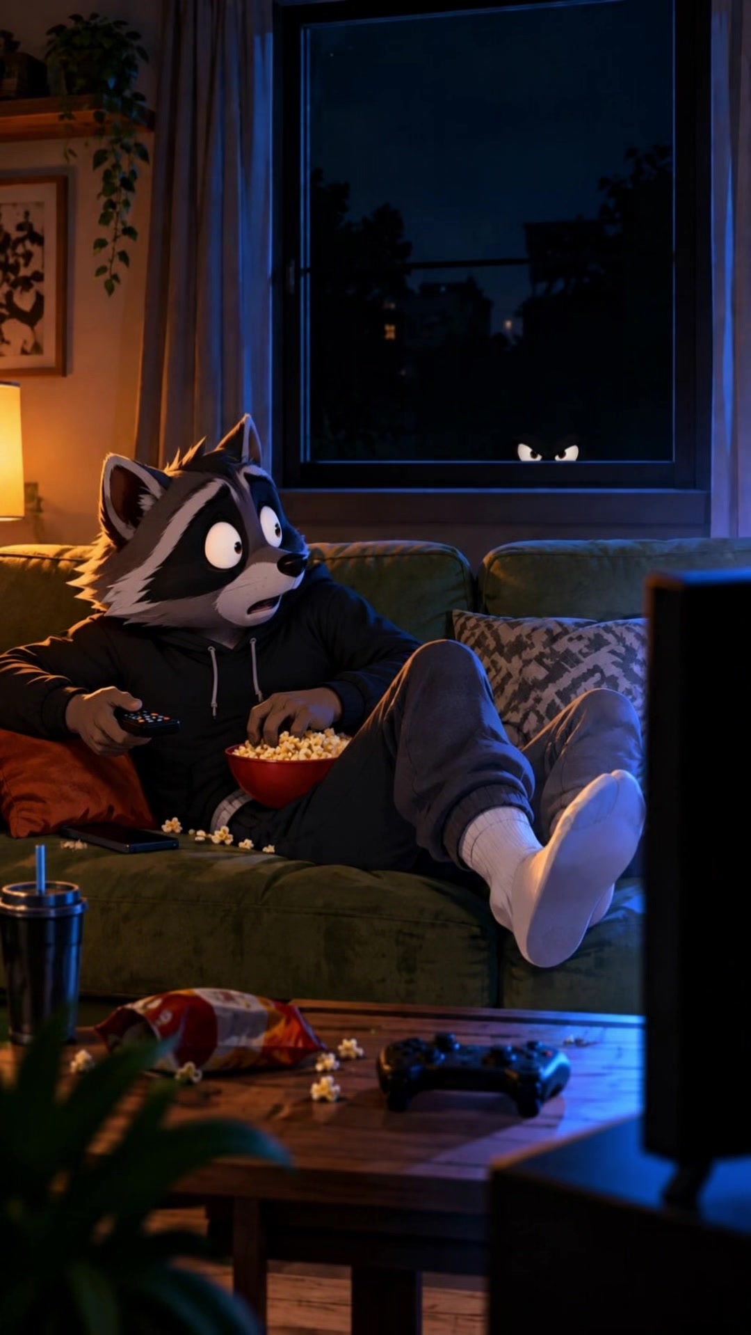 POV: You KNOW you saw something… 👀🦝 #PictureThis #ReelIntrusiveStudios #Animation #FunnyShorts #Paranoia
