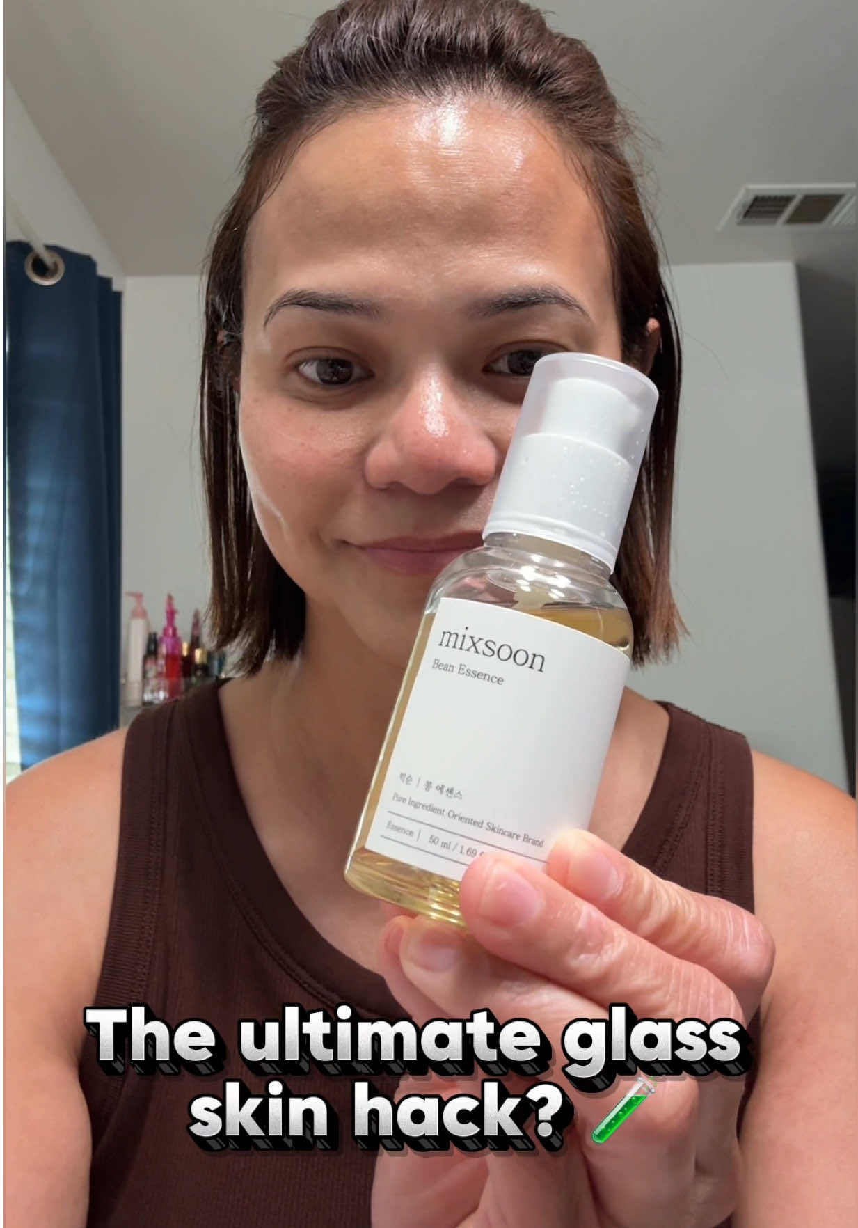 Testing the viral K-beauty hack: Mixsoon Bean Essence 🤝 NARS Foundation. If you want that ultra-dewy, glass-skin fin...