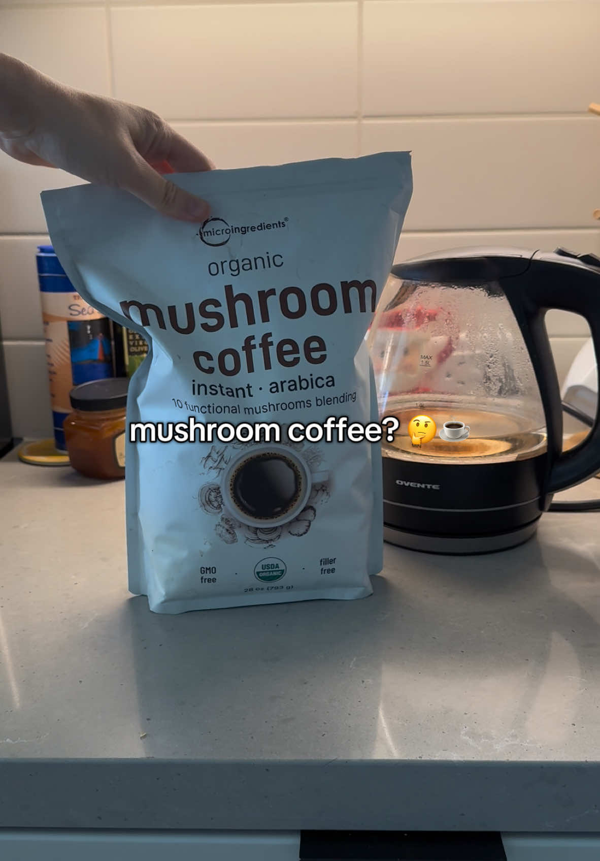 mushroom coffee that even my coffee-obsessed hubby loves 👍🏼☕️ #mushroomcoffee #coffeetok #holidayhaul