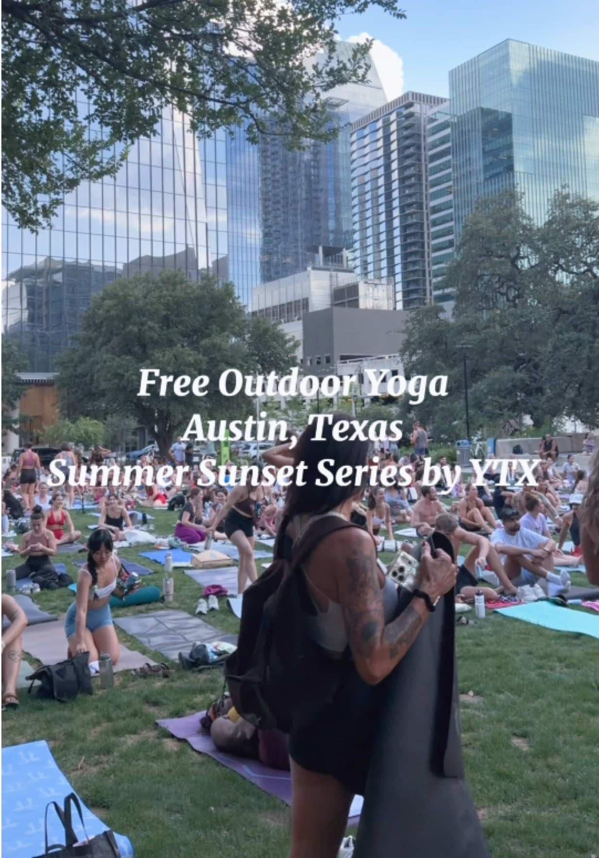Austin Texas FREE yoga at the by YTX every Tuesday at 7:30pm at Republic Square downtown Austin @The Tox Technique @B...