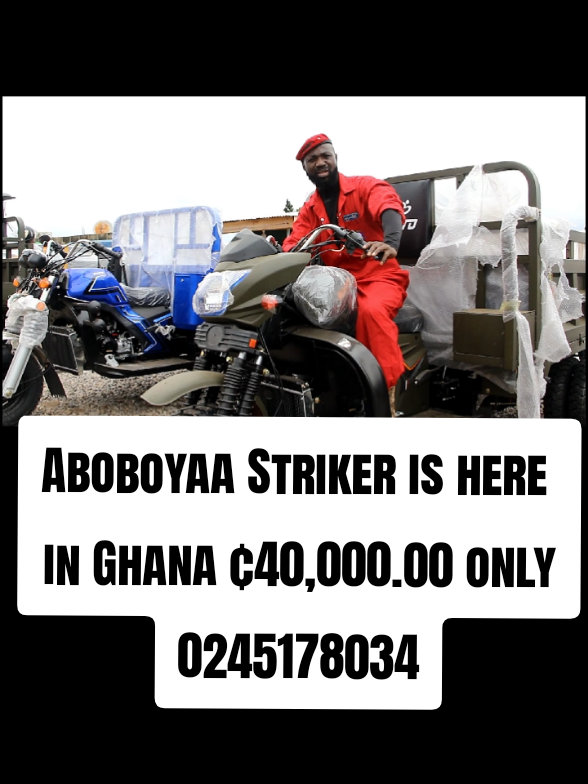 double tire tricycle Aboboyaa Striker is here in Ghana and very cheap ¢40,000.00 only call us now for discount 024517...