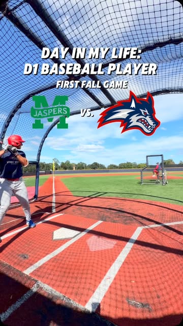 Day in the life of a D1 baseball player on a fall game day! #baseball #homerun #viral #fyp