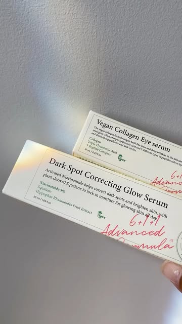You all need to get on THE GLASS SKIN DUO if you want radiant and dewy skin✨ Step 1: The Glow Serum Step 2: The Eye S...