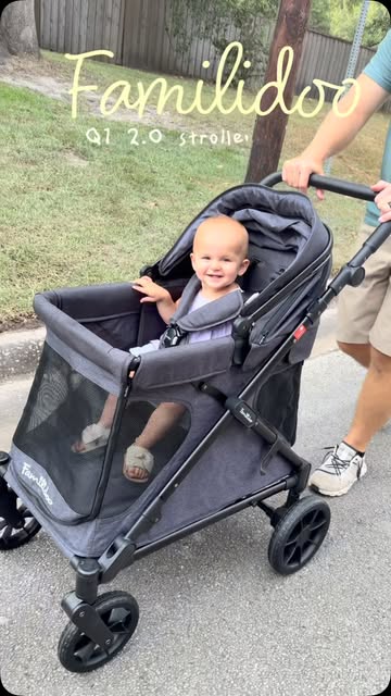 Our new favorite way to get out and about with a toddler 🤍 The Familidoo Q1 2.0 Stroller Wagon gives her so much fre...