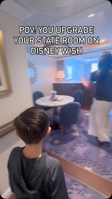 This is our upgraded state room on Disney Wish. This is a one bedroom suite on Disney Wish We had the best time Servi...
