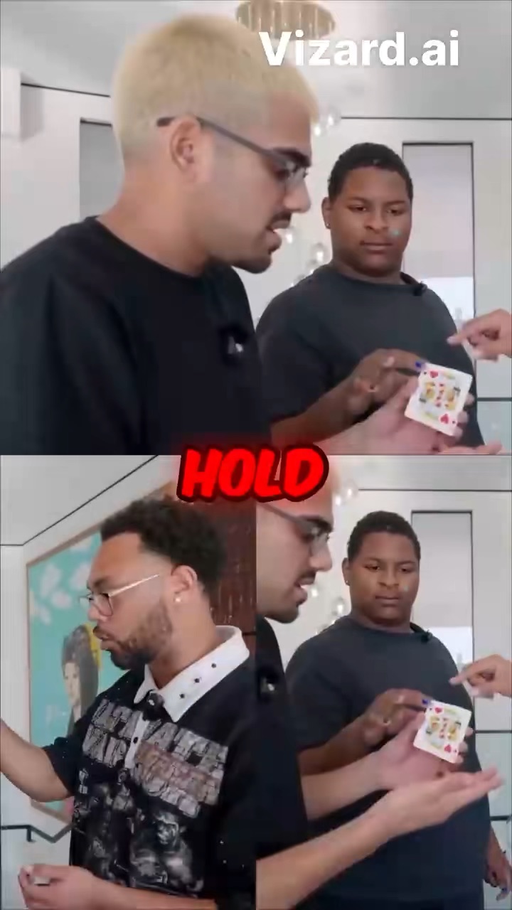 watch as neon and wardrobe attempt to master some card magic trick only for thing to take an absolutely chaotic turn