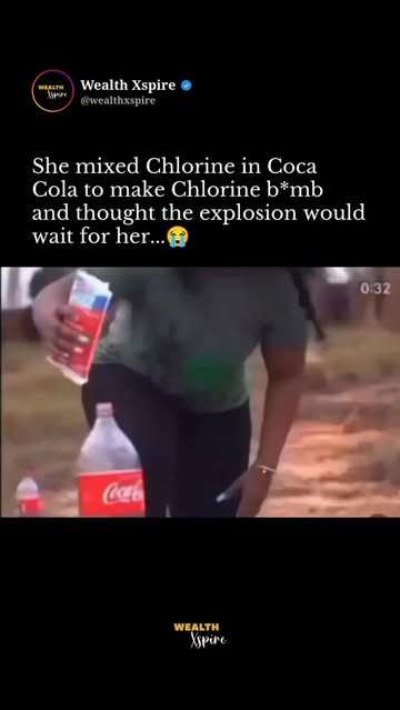 She mixed chlorine bleach with Coca-Cola, expecting something dramatic— but the chemistry can be dangerous. Coca-Cola...