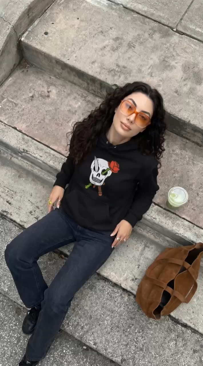 Skull and Rose Hoodie