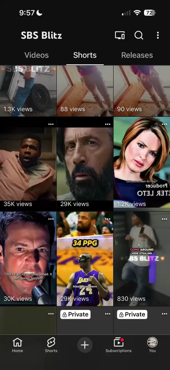 YouTube shorts